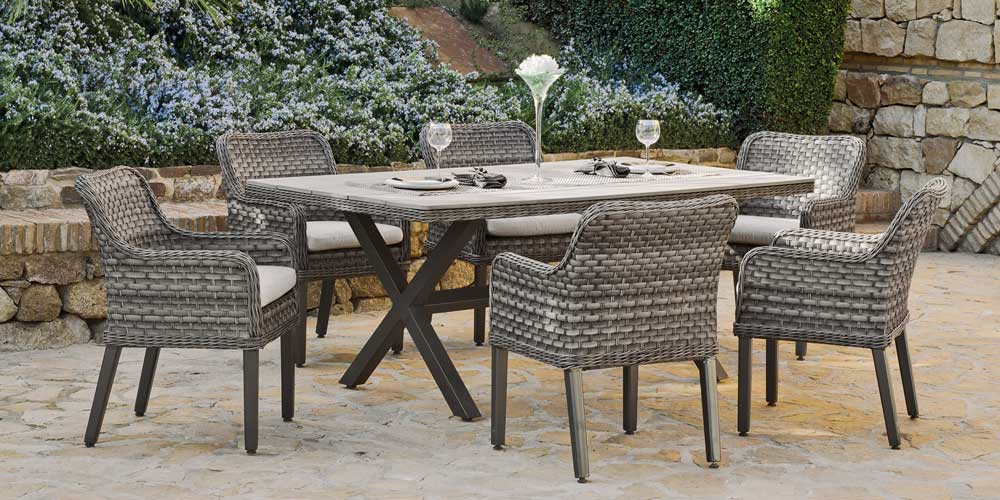 Conjunto de comedor para jardín patio