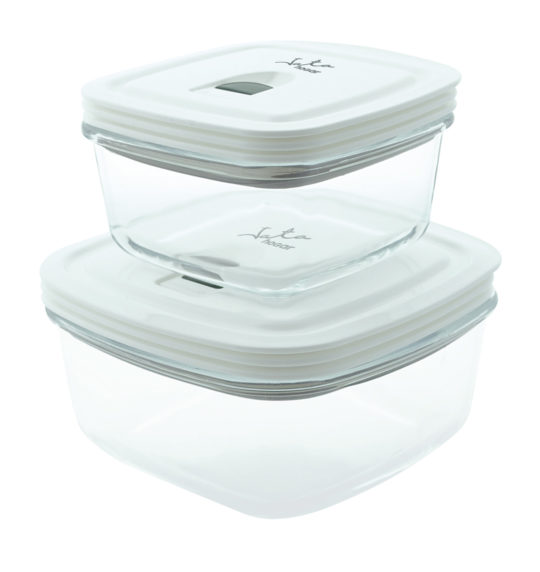 Set de 2 Fiambreras de cristal cuadradas JATA RC51