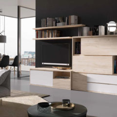 Composición de muebles de salón para zona de televisión