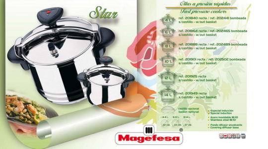 Olla de 6 litros MAGEFESA STAR BOMBEADA MA21822 (161)