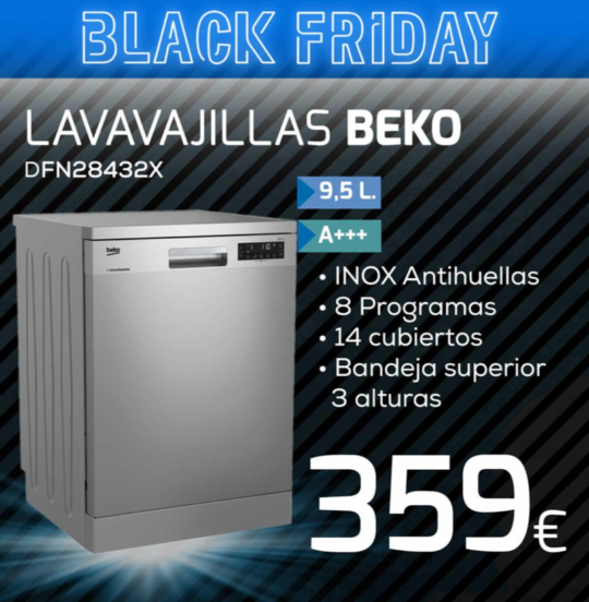 Lavavajillas beko 9,5 litros