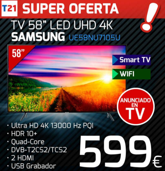 Television 58 pulgadas Black Friday