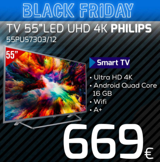 Television PHILIPS 55 pulgadas black friday